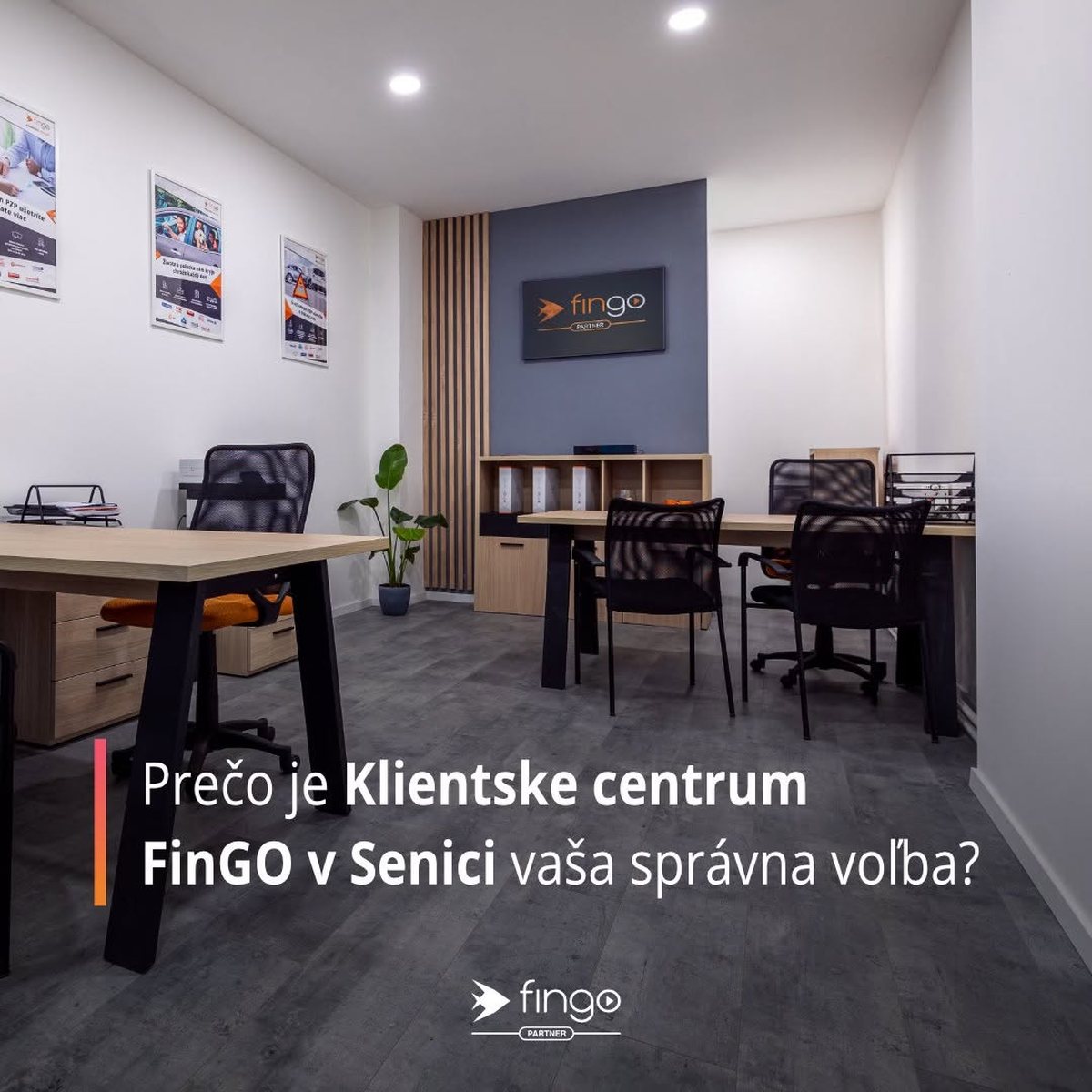 Klientske centrum FinGo Senica – interiér pobočky